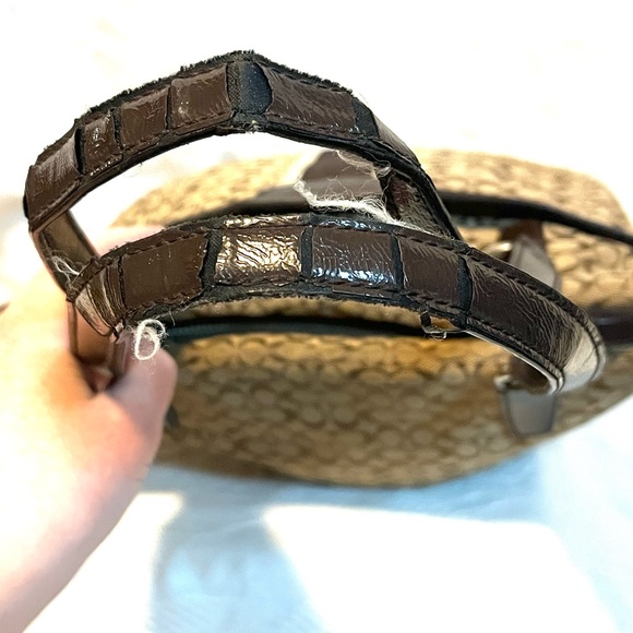 Coach Mini Signature Stripe File Tote Bag F27008 - Picture 7 of 9